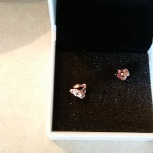 READ ROSE gold panther leather bracelet and earri